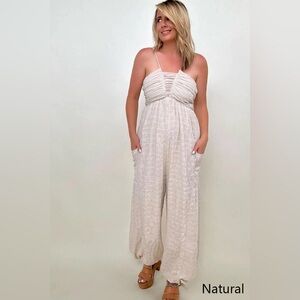 NWOT white birch black label Jumpsuit effortless boho Scandinavian summer
